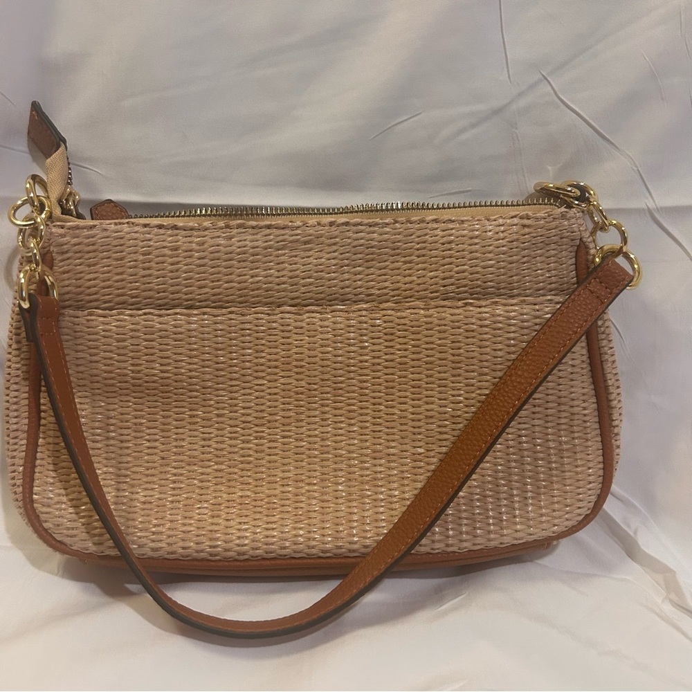 Nanette Lenore women’s beige shoulder basketweave‎ bag - Picture 4 of 12